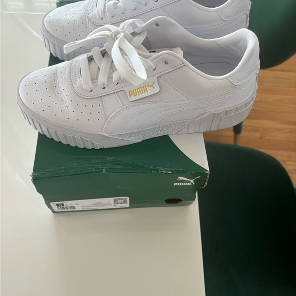 Crisp White Leather Pumas - Picture 3 of 5